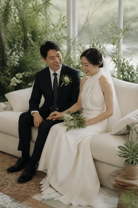 온실 화이트 소파
