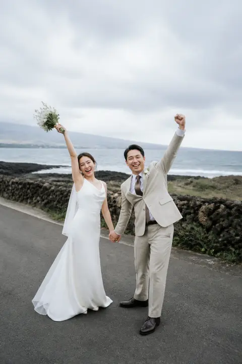제주 돌담 부케 환호