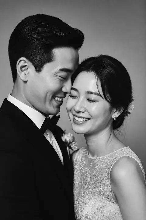 흑백 스튜디오 풀신